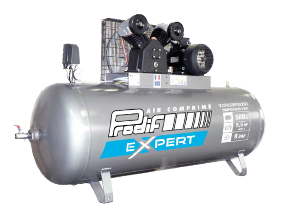 Compresseur d'air professionnel PRODIF Expert VCF038500200 de 5.5CV