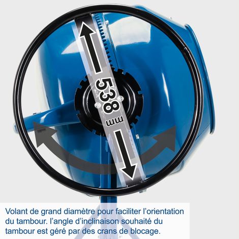 Bétonnière Électrique 160L 650W | Scheppach MIX160 (230V) – Image 2